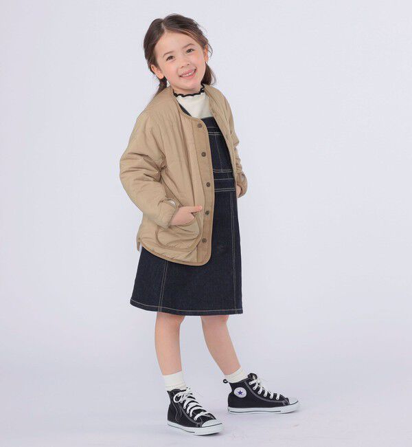 SHIPS KIDS「SHIPS KIDS:100～130cm/〈洗濯機可能〉ボア&times;キルティング リバーシブル ブルゾン」|ブルゾン・スタジャン|