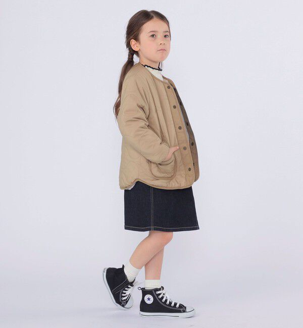 SHIPS KIDS「SHIPS KIDS:100～130cm/〈洗濯機可能〉ボア&times;キルティング リバーシブル ブルゾン」|ブルゾン・スタジャン|