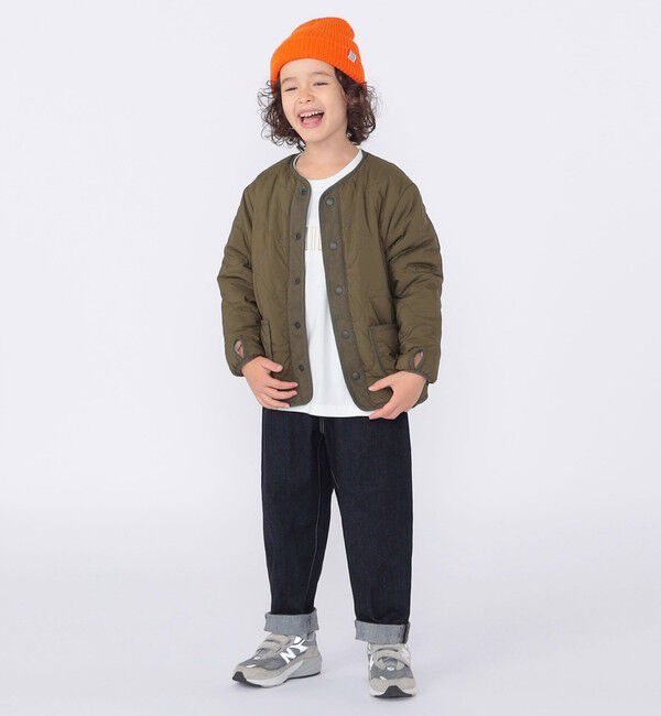 SHIPS KIDS「SHIPS KIDS:100～130cm/〈洗濯機可能〉ボア&times;キルティング リバーシブル ブルゾン」|ブルゾン・スタジャン|