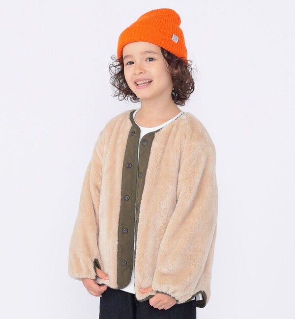 SHIPS KIDS「SHIPS KIDS:100～130cm/〈洗濯機可能〉ボア&times;キルティング リバーシブル ブルゾン」|ブルゾン・スタジャン|