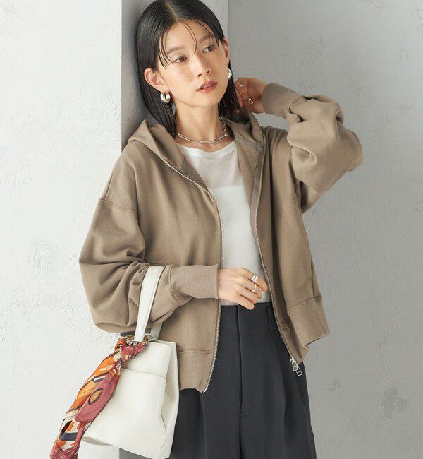 SHIPS for women「ミニ 裏毛 ジップ アップ フーディ」|パーカー|