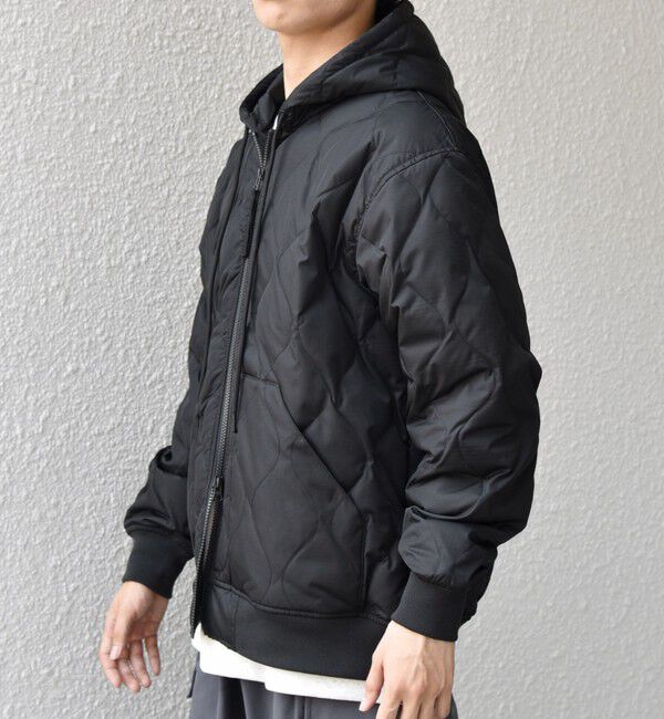 SHIPS any「【SHIPS any別注】TAION:〈手洗い可能〉ミリタリーキルト ダブルジップ ダウン パーカー◇」|ブルゾン・スタジャン|