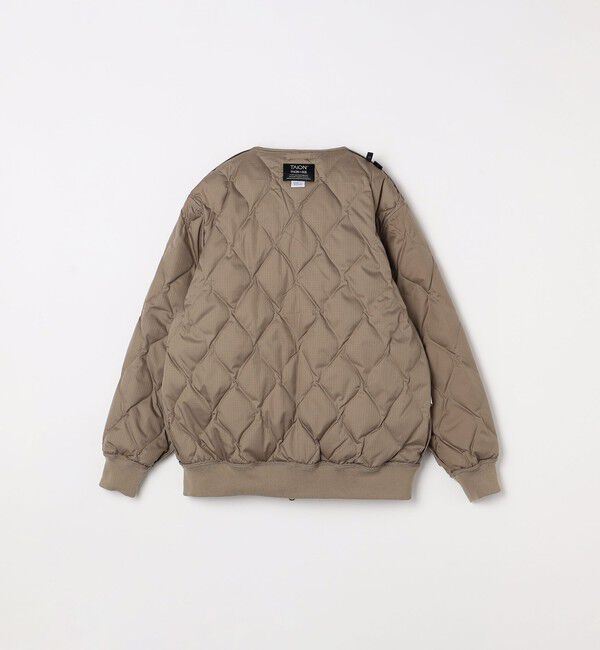 SHIPS any「【SHIPS any別注】TAION:〈手洗い可能〉ミリタリーキルト ダブルジップ ダウン パーカー◇」|ブルゾン・スタジャン|