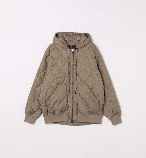 SHIPS any「【SHIPS any別注】TAION:〈手洗い可能〉ミリタリーキルト ダブルジップ ダウン パーカー◇」|ブルゾン・スタジャン|
