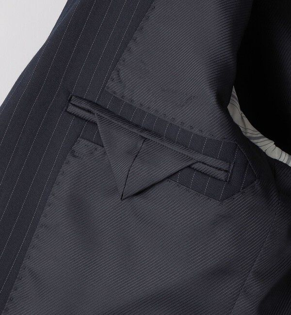 SHIPS KIDS「SHIPS KIDS:140～160cm /ネイビー ストライプ ジャケット」|スーツ|