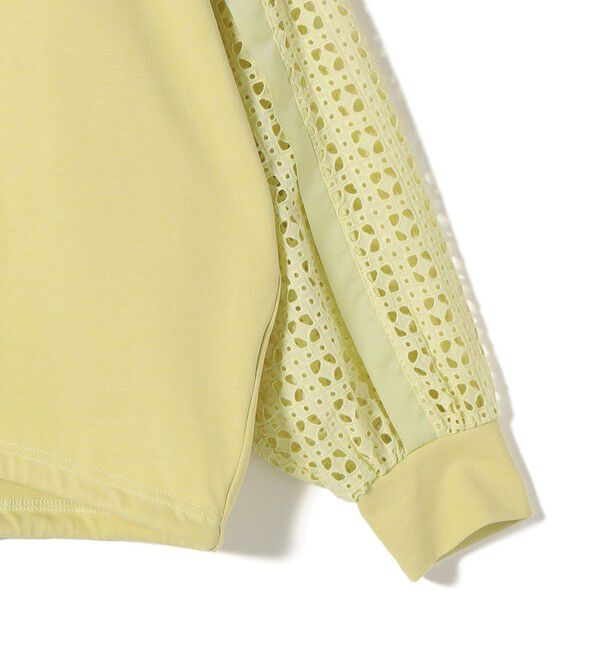 SHIPS for women「《一部追加予約》【WEB限定】〈手洗い可能〉レース コンビ カットソー」|Tシャツ・カットソー|