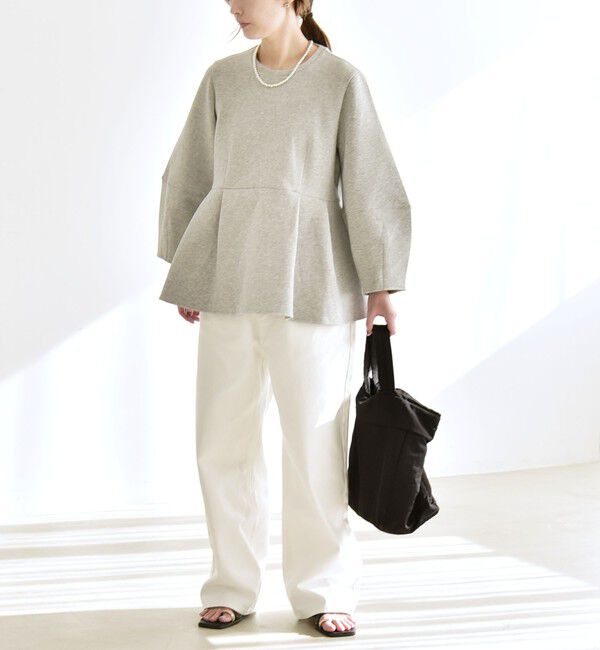 quaranciel「quaranciel:〈洗濯機可能〉ポンチ ペプラム スウェット プルオーバー」|スウェット・ジャージ|