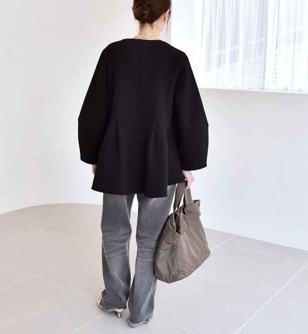 quaranciel「quaranciel:〈洗濯機可能〉ポンチ ペプラム スウェット プルオーバー」|スウェット・ジャージ|