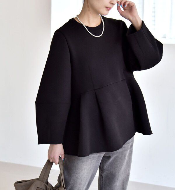 quaranciel「quaranciel:〈洗濯機可能〉ポンチ ペプラム スウェット プルオーバー」|スウェット・ジャージ|