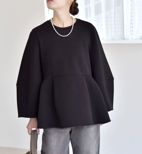 quaranciel「quaranciel:〈洗濯機可能〉ポンチ ペプラム スウェット プルオーバー」|スウェット・ジャージ|