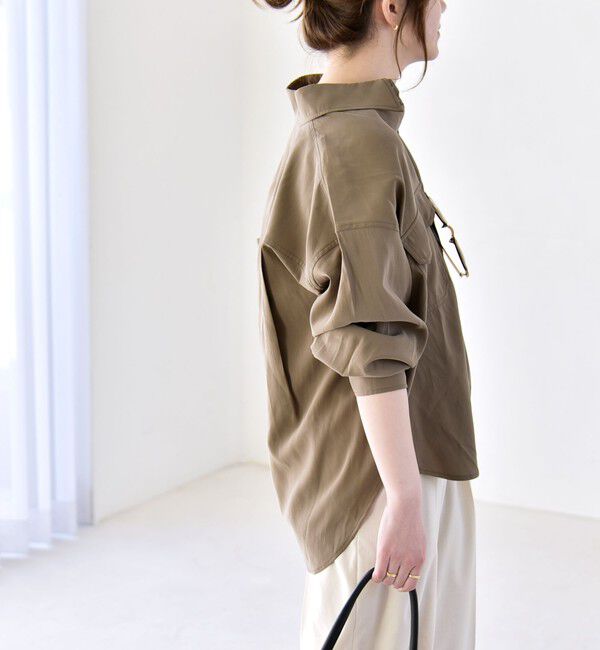 quaranciel「quaranciel:〈洗濯機可能〉フィブリル レギュラーカラー シャツ」|シャツ・ブラウス|