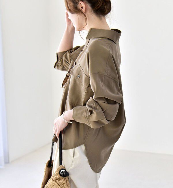 quaranciel「quaranciel:〈洗濯機可能〉フィブリル レギュラーカラー シャツ」|シャツ・ブラウス|