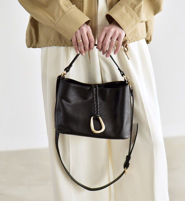 quaranciel「quaranciel: 2way バックル スクエア ショルダー バッグ」|ショルダー・メッセンジャー|