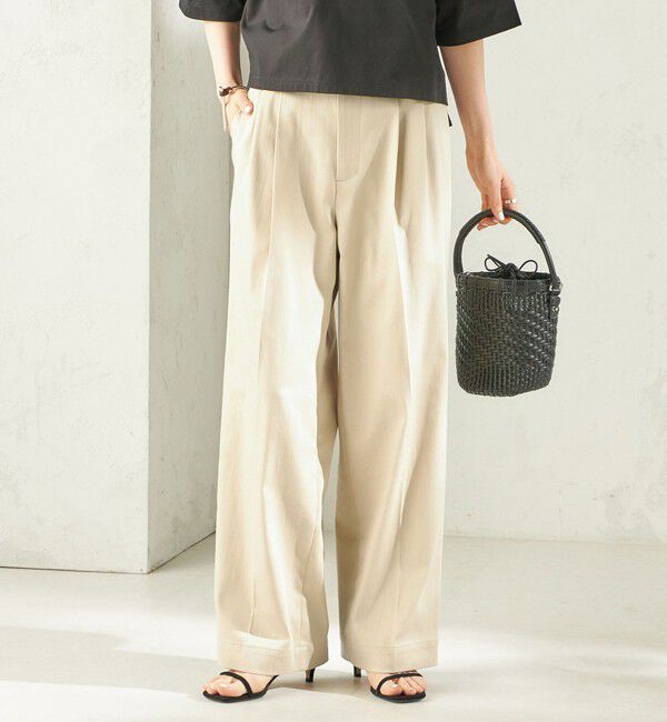 SHIPS for women「〈手洗い可能〉ヴィンテージ ライク デニム タック パンツ」|その他|