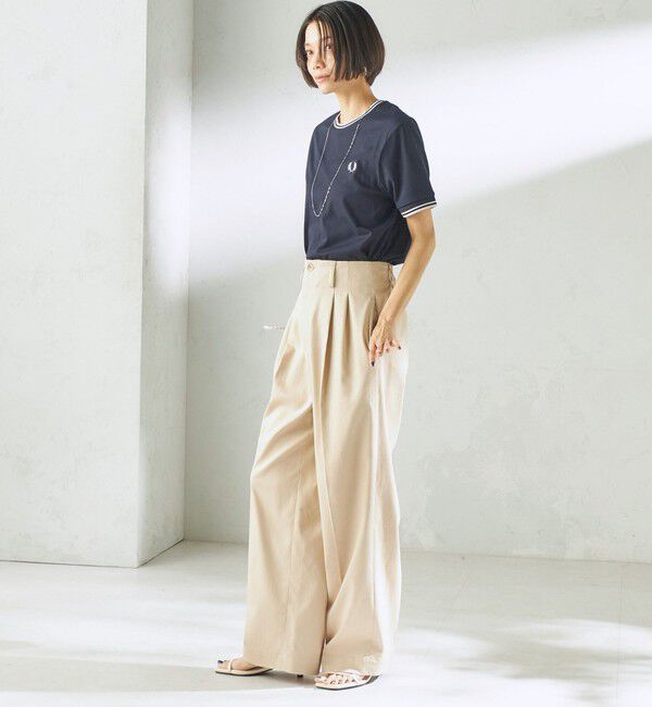 SHIPS for women「〈手洗い可能〉ヴィンテージ ライク デニム タック パンツ」|その他|