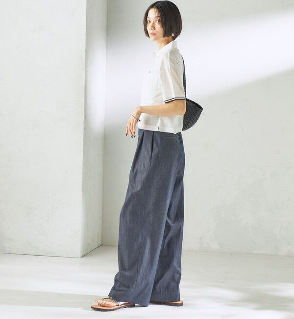 SHIPS for women「〈手洗い可能〉ヴィンテージ ライク デニム タック パンツ」|その他|