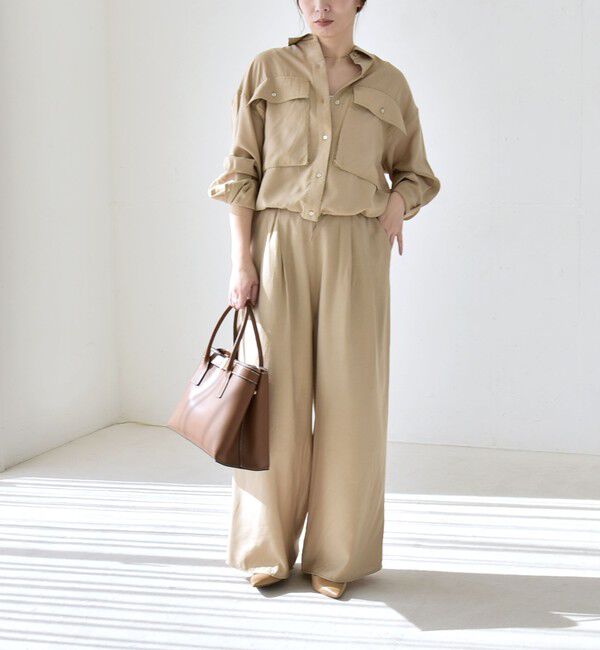 quaranciel「quaranciel:〈洗濯機可能〉タック ワイド イージー パンツ」|その他|