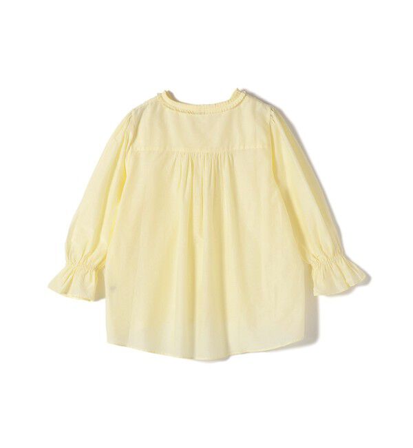 SHIPS for women「〈手洗い可能〉綿 シルク Vネック フリル タック ブラウス」|シャツ・ブラウス|