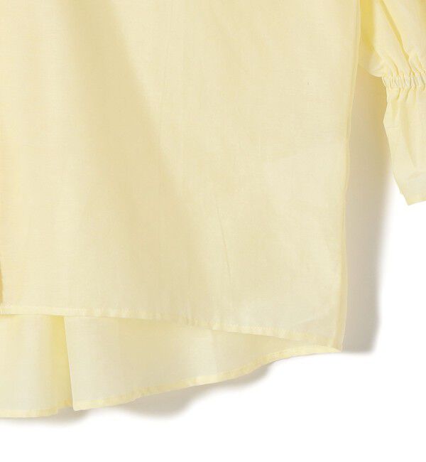 SHIPS for women「〈手洗い可能〉綿 シルク Vネック フリル タック ブラウス」|シャツ・ブラウス|