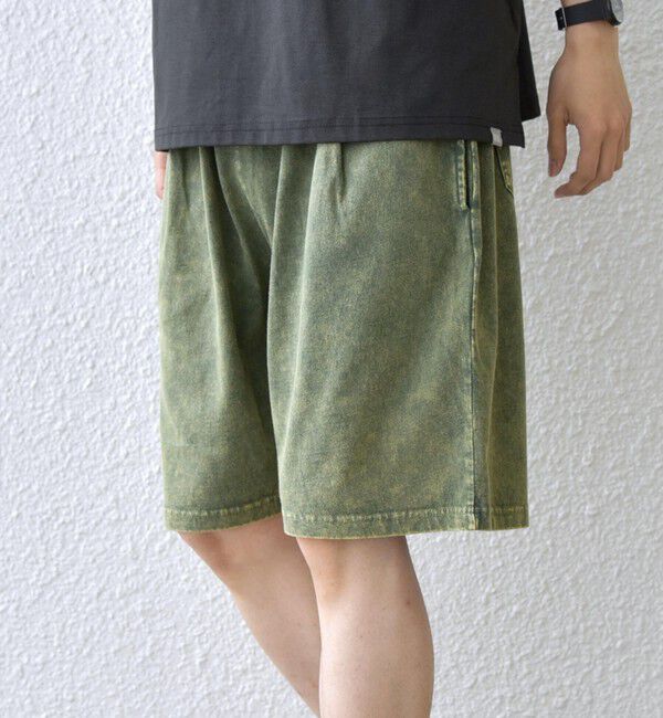 SHIPS any「【SHIPS any別注】ONEITA: ケミカルウォッシュ イージー ショーツ(セットアップ対応)◆」|その他|オリーブ