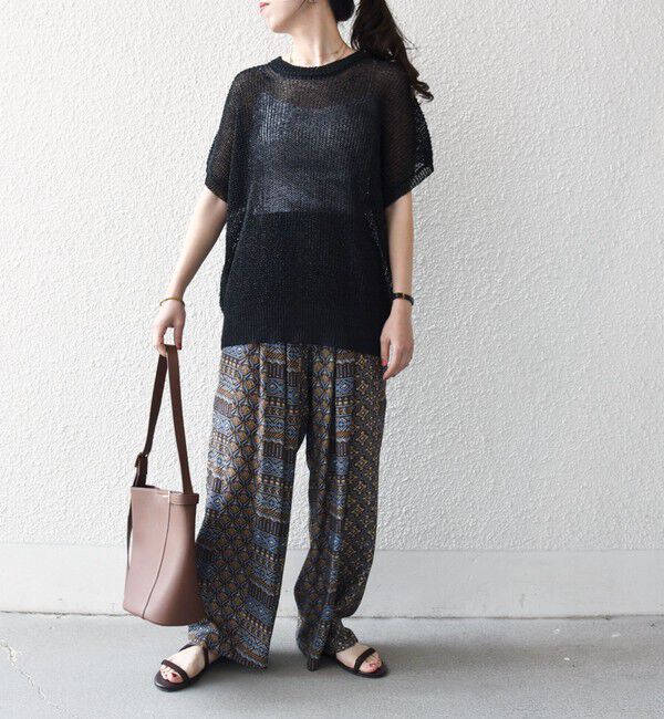 SHIPS any「《予約》SHIPS any:〈洗濯機可能〉パッチワーク ジオメ プリント ワイド イージー パンツ」|その他|