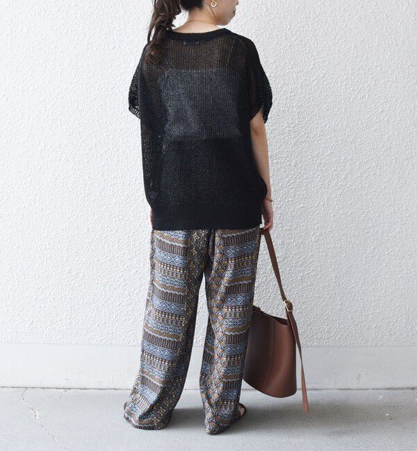 SHIPS any「《予約》SHIPS any:〈洗濯機可能〉パッチワーク ジオメ プリント ワイド イージー パンツ」|その他|