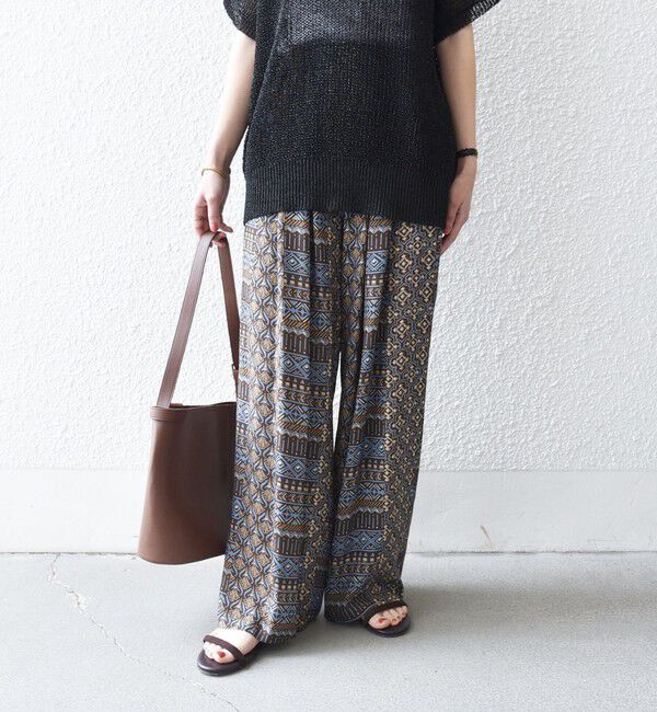 SHIPS any「《予約》SHIPS any:〈洗濯機可能〉パッチワーク ジオメ プリント ワイド イージー パンツ」|その他|