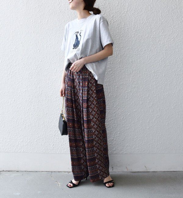 SHIPS any「《予約》SHIPS any:〈洗濯機可能〉パッチワーク ジオメ プリント ワイド イージー パンツ」|その他|