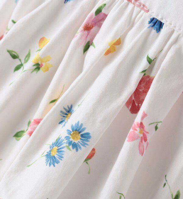 SHIPS KIDS「SHIPS KIDS:140～150cm / ノースリーブ フラワー プリント ワンピース」|ワンピース|