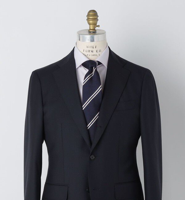 SHIPS「SHIPS: シルク ネイビー ガルザ ソリッド/ストライプ/コモン ネクタイ」|ネクタイ・蝶ネクタイ|