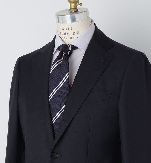 SHIPS「SHIPS: シルク ネイビー ガルザ ソリッド/ストライプ/コモン ネクタイ」|ネクタイ・蝶ネクタイ|