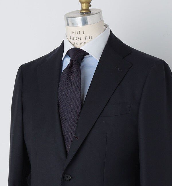 SHIPS「SHIPS: シルク ネイビー ガルザ ソリッド/ストライプ/コモン ネクタイ」|ネクタイ・蝶ネクタイ|