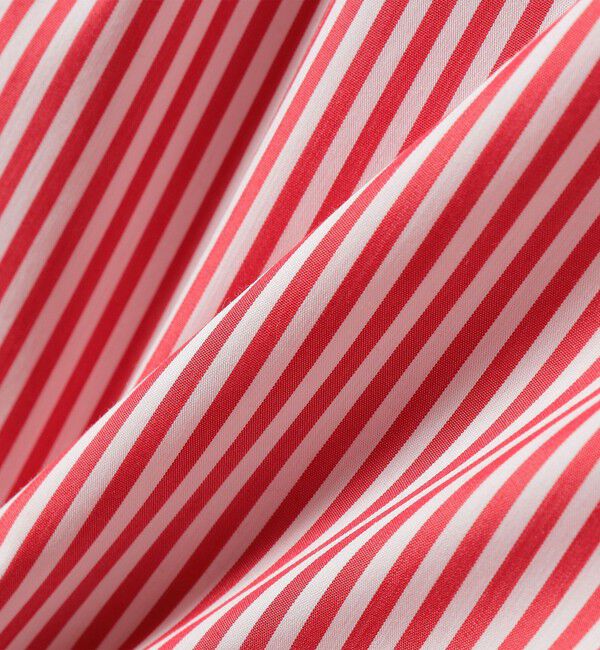 SHIPS for women「SHIPS Primary Navy Label:綿 ナイロン ストライプ ロング シャツ」|シャツ・ブラウス|