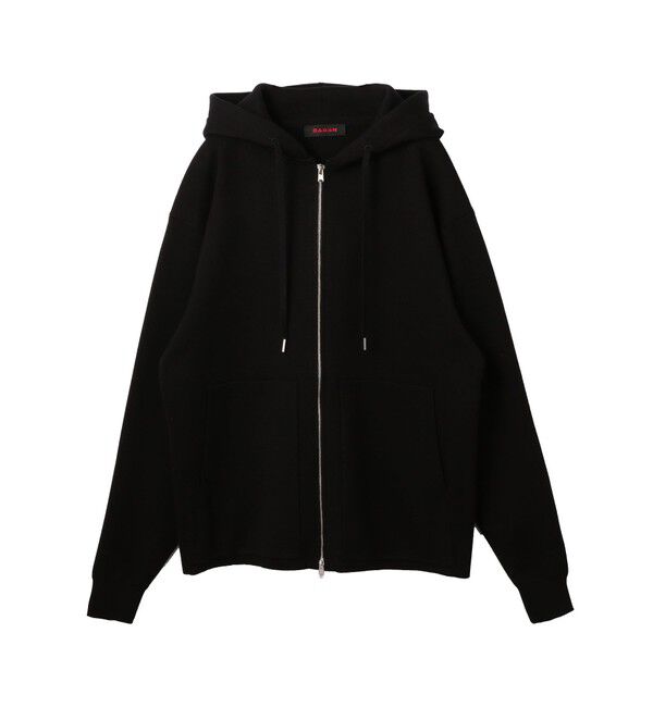 CABaN「CABaN コットンカシミヤ ジップパーカ」|ニット・セーター|19 ブラック