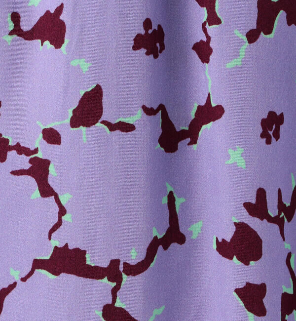 Ballsey「スプレッドフラワープリント ウエストギャザーミディスカート」|フレア|