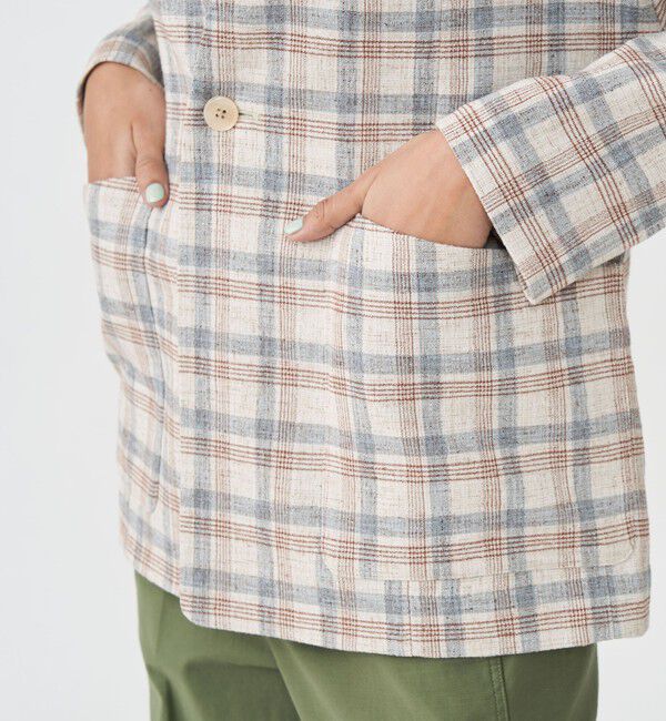 MACPHEE「ツイードチェック ノーカラージャケット」|ノーカラージャケット|