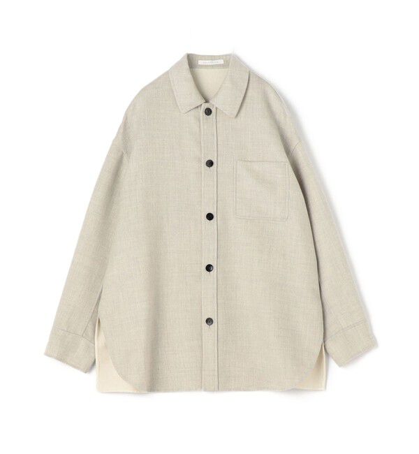 GALERIE VIE「エアーダブルフェイス オーバーシャツブルゾン」|ブルゾン・スタジャン|13 ライトグレー