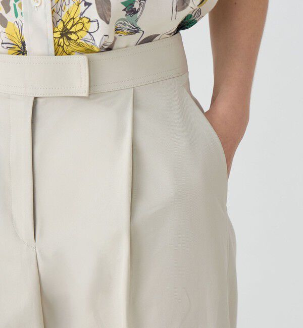 TOMORROWLAND collection「コットンギャバジン タックワイドパンツ」|その他|