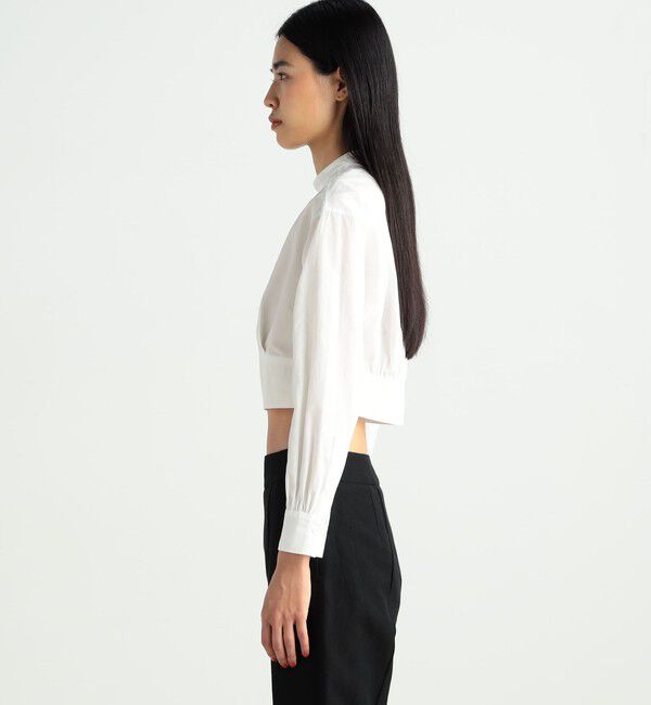 BACCA「コットンソフトタイプライター ボリュームスリーブブラウス」|シャツ・ブラウス|