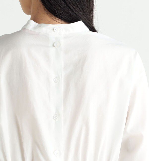 BACCA「コットンソフトタイプライター ボリュームスリーブブラウス」|シャツ・ブラウス|