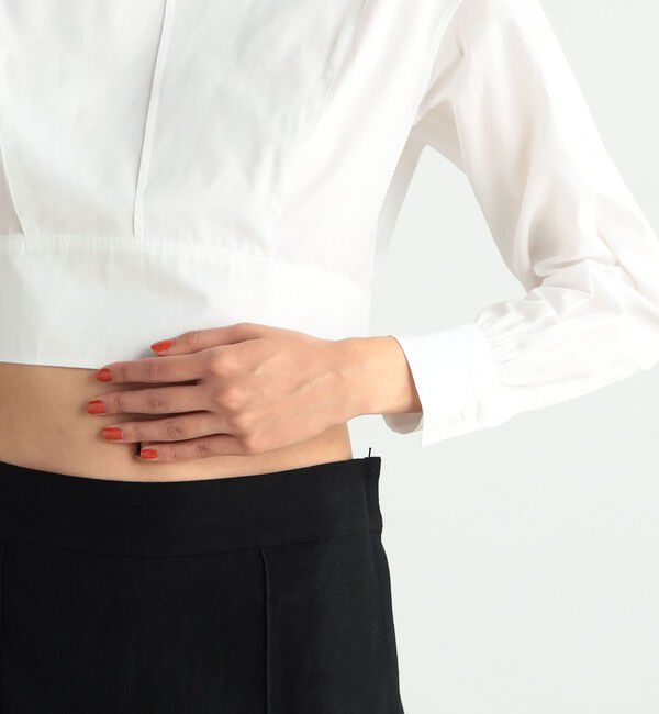 BACCA「コットンソフトタイプライター ボリュームスリーブブラウス」|シャツ・ブラウス|