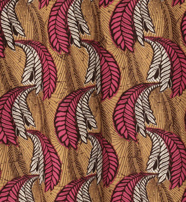 MACPHEE「アフリカンプリント キーネックワンピース」|ワンピース|