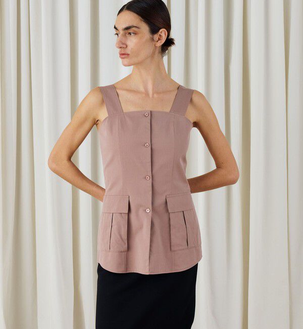 DES PRES「コットンストレッチポプリン レイヤードシャツ」|シャツ・ブラウス|