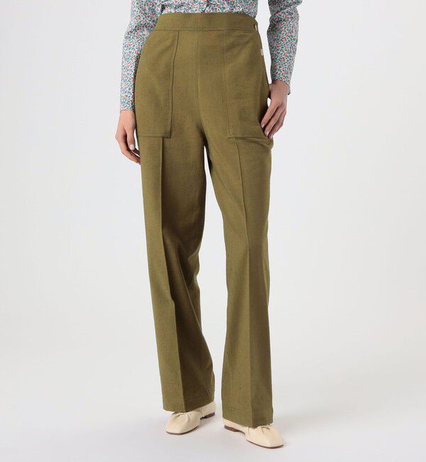 BACCA「コットンレーヨンネップツイード パンツ」|チノ|