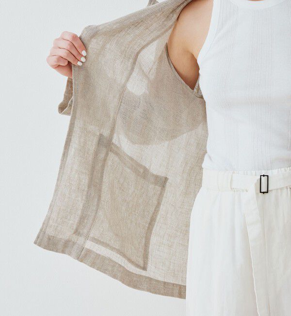 GALERIE VIE「リノカラミ シャツジャケット」|テーラードジャケット|