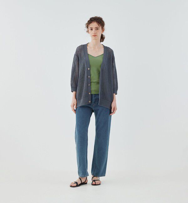 GALERIE VIE「オープンワークコットン Vネックカーディガン」|カーディガン|