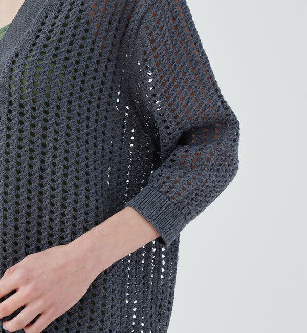 GALERIE VIE「オープンワークコットン Vネックカーディガン」|カーディガン|