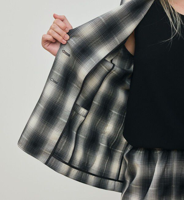 DES PRES「アキハ オンブレーチェック  シングルジャケット」|テーラードジャケット|