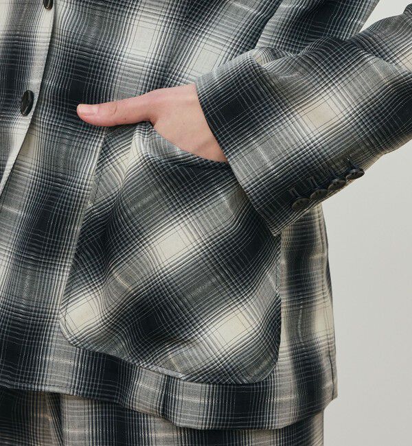 DES PRES「アキハ オンブレーチェック  シングルジャケット」|テーラードジャケット|