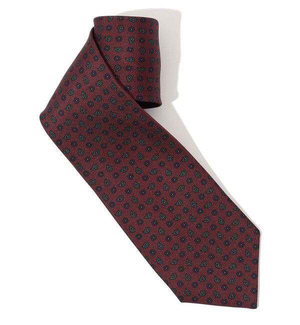 TOMORROWLAND GOODS「ERRICO FORMICOLA シルクプリント 小紋柄ネクタイ」|ネクタイ・蝶ネクタイ|48 ブラウン系